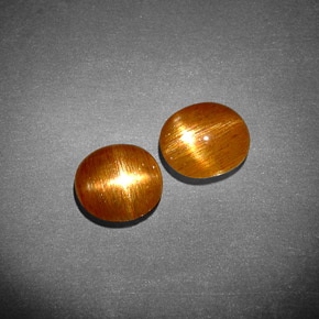 Gemme di Pietra solare stellare Marrone dorato naturale da  ct, Taglio ovale, Opaco