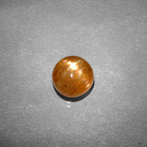 Pietra solare stellare Marrone dorato naturale da 1.30 ct, Taglio ovale, Opaco