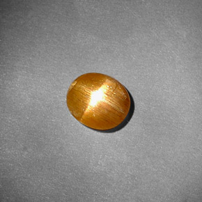 Pietra del sole stellata naturale marrone da 0,81 ct, taglio ovale, opaco