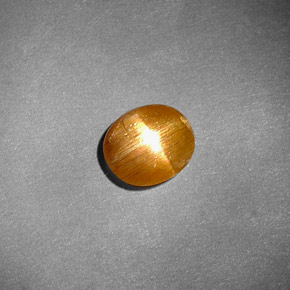 Pietra del sole stellata naturale marrone da 0,81 ct, taglio ovale, opaco
