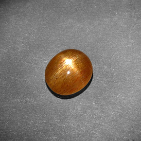 Pietra del sole stellata naturale marrone da 1,13 ct, taglio ovale, opaco