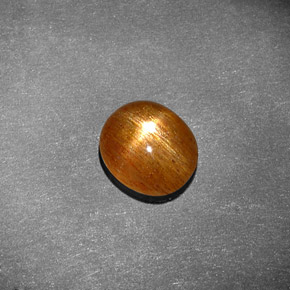 Pietra del sole stellata naturale marrone da 1,13 ct, taglio ovale, opaco