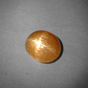 Pietra solare stellare Marrone dorato naturale da 1.33 ct, Taglio ovale, Opaco