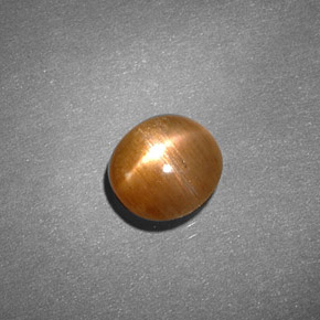Pietra del sole stellata naturale marrone da 0,91 ct, taglio ovale, opaco