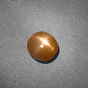 Pietra del sole stellata naturale marrone da 0,91 ct, taglio ovale, opaco