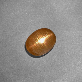 Pietra del sole stellata naturale marrone da 1,01 ct, taglio ovale, opaco