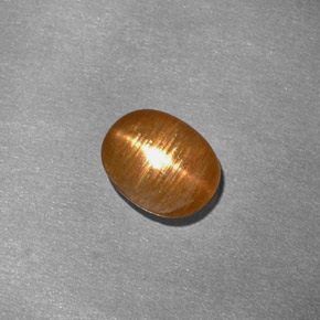 Pietra del sole stellata naturale marrone da 1,01 ct, taglio ovale, opaco