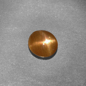 Pietra del sole stellata naturale marrone da 0,79 ct, taglio ovale, opaco