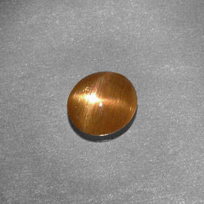 Pietra del sole stellata naturale marrone da 0,79 ct, taglio ovale, opaco