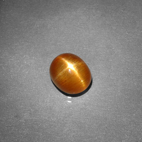 Pietra del sole stellata marrone dorato naturale da 1,49 ct, taglio ovale, opaco
