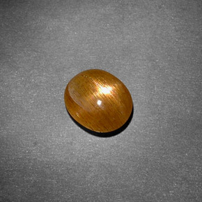 Pietra solare stellare Marrone dorato naturale da 1.36 ct, Taglio ovale, Opaco
