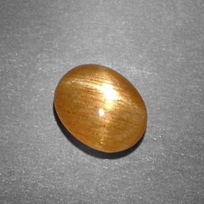 Pietra solare stellare Marrone dorato naturale da 1.22 ct, Taglio ovale, Opaco