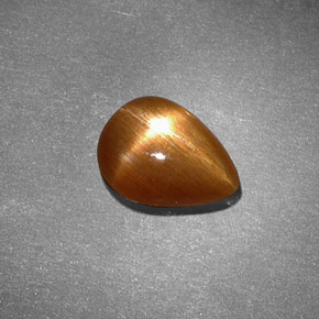 Pietra solare stellare Marrone dorato naturale da 1.25 ct, Forma a pera, Opaco