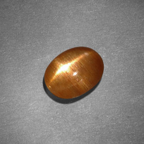 Pietra del sole stellata naturale marrone da 1,30 ct, taglio ovale, opaco