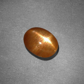 Pietra del sole stellata naturale marrone da 1,30 ct, taglio ovale, opaco