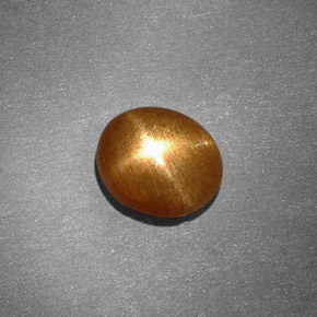 Pietra solare stellare Marrone dorato naturale da 1.13 ct, Taglio ovale, Opaco