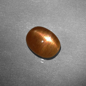 Pietra solare stellare Marrone dorato naturale da 1.22 ct, Taglio ovale, Opaco