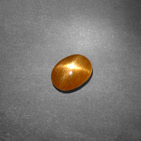 Pietra del sole stellata naturale marrone da 0,70 ct, taglio ovale, opaco
