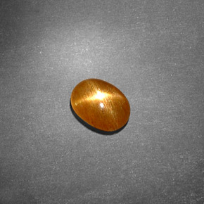 Pietra del sole stellata naturale marrone da 0,70 ct, taglio ovale, opaco