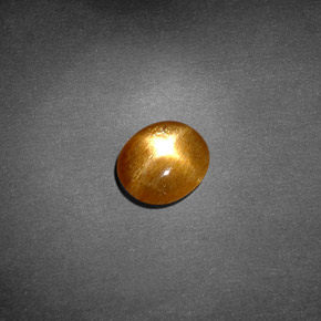 Pietra solare stellare Marrone dorato naturale da 0.77 ct, Taglio ovale, Opaco