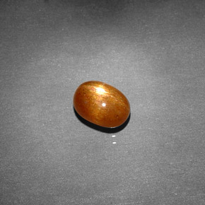 Pietra solare stellare Marrone dorato naturale da 1.20 ct, Taglio ovale, Opaco