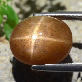 Pietra solare stellare Marrone caldo naturale da 8.26 ct, Taglio ovale, Opaco