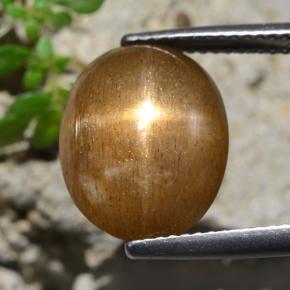 Pietra solare stellare Marrone dorato naturale da 7.47 ct, Taglio ovale, Opaco