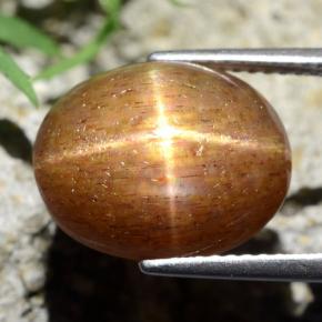 Pietra solare stellare Marrone dorato naturale da 9.75 ct, Taglio ovale, Opaco