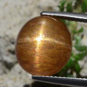 Pietra solare stellare Marrone dorato naturale da 8.30 ct, Taglio ovale, Opaco