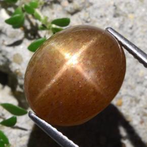 Pietra solare stellare Marrone dorato naturale da 8.36 ct, Taglio ovale, Opaco