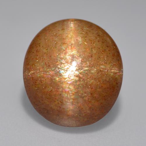 Pietra solare stellare Caramello Marrone naturale da 9.11 ct, Taglio ovale, Opaco