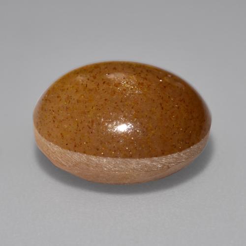 Pietra solare stellare Caramello Marrone naturale da 9.11 ct, Taglio ovale, Opaco