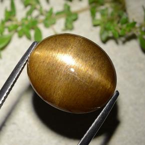 Pietra solare stellare Marrone dorato naturale da 16.93 ct, Taglio ovale, Opaco
