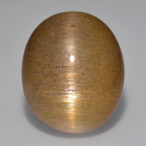 Pietra solare stellare Marrone dorato naturale da 12.02 ct, Taglio ovale, Opaco