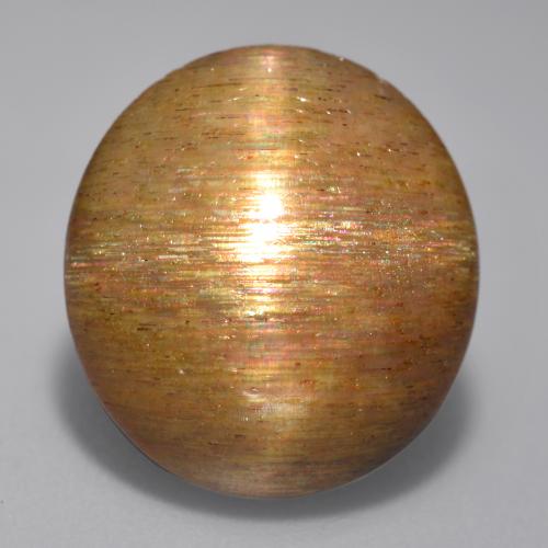 Pietra solare stellare Caramello Marrone naturale da 12.74 ct, Taglio ovale, Opaco