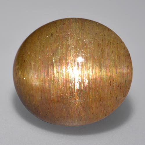 Pietra solare stellare Caramello Marrone naturale da 12.74 ct, Taglio ovale, Opaco