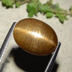 Pietra solare stellare Marrone dorato naturale da 7.67 ct, Taglio ovale, Opaco