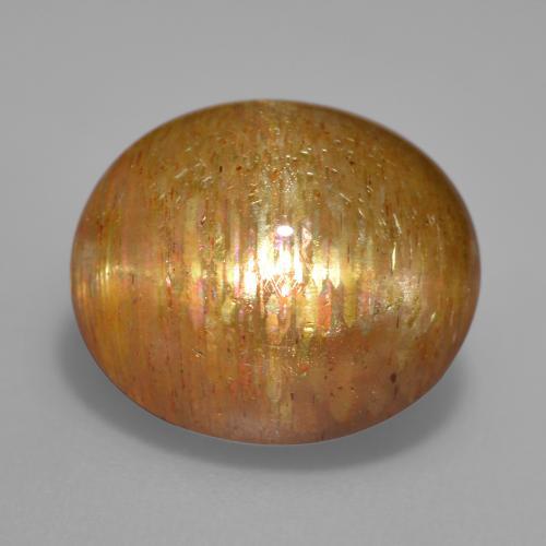Pietra del sole stellata naturale marrone da 10,04 ct, taglio ovale, opaco