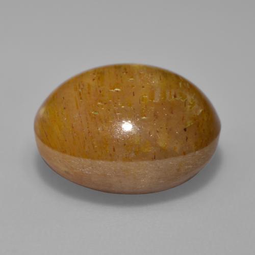 Pietra del sole stellata naturale marrone da 10,04 ct, taglio ovale, opaco