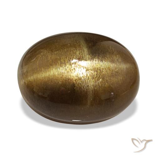 Pietra solare stellare Marrone medio naturale da 13.39 ct, Taglio ovale, Opaco