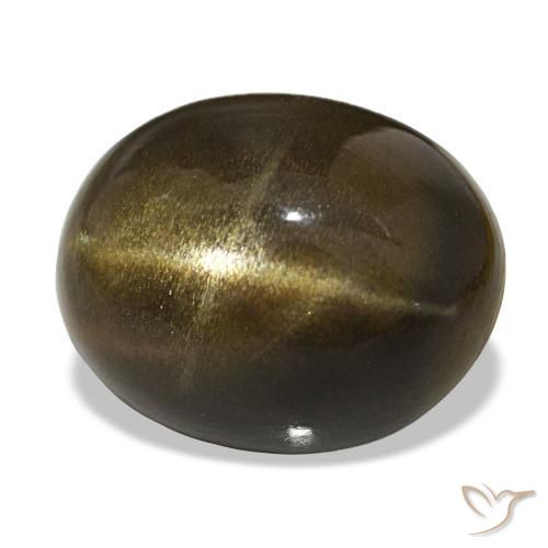 Pietra solare stellare Marrone medio naturale da 18.04 ct, Taglio ovale, Opaco