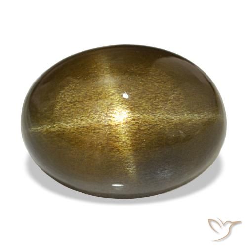 Pietra solare stellare Marrone medio naturale da 23.88 ct, Taglio ovale, Opaco
