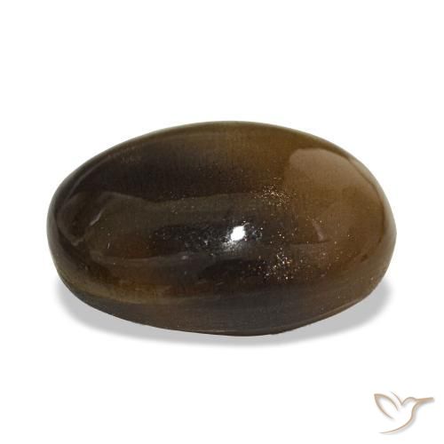 Pietra solare stellare Marrone medio naturale da 10.87 ct, Taglio ovale, Opaco