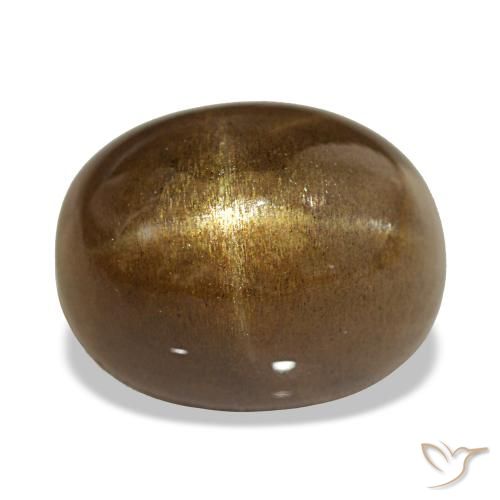 Pietra solare stellare Marrone medio naturale da 13.45 ct, Taglio ovale, Opaco