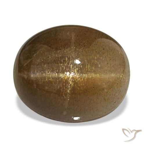 Pietra solare stellare Marrone terroso naturale da 14.24 ct, Taglio ovale, Opaco