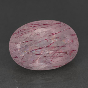 Quarzo fragola naturale rosa da 6,57 ct, trasparente, trasparente/traslucido