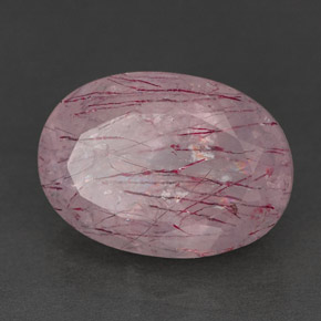 Quarzo fragola naturale rosa da 6,57 ct, trasparente, trasparente/traslucido