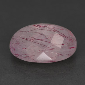 Quarzo fragola naturale rosa da 6,57 ct, trasparente, trasparente/traslucido