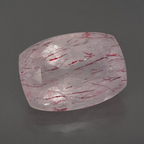 Quarzo fragola naturale rosa da 6,89 ct, trasparente, trasparente/traslucido