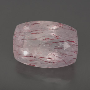 Quarzo fragola naturale rosa da 6,89 ct, trasparente, trasparente/traslucido